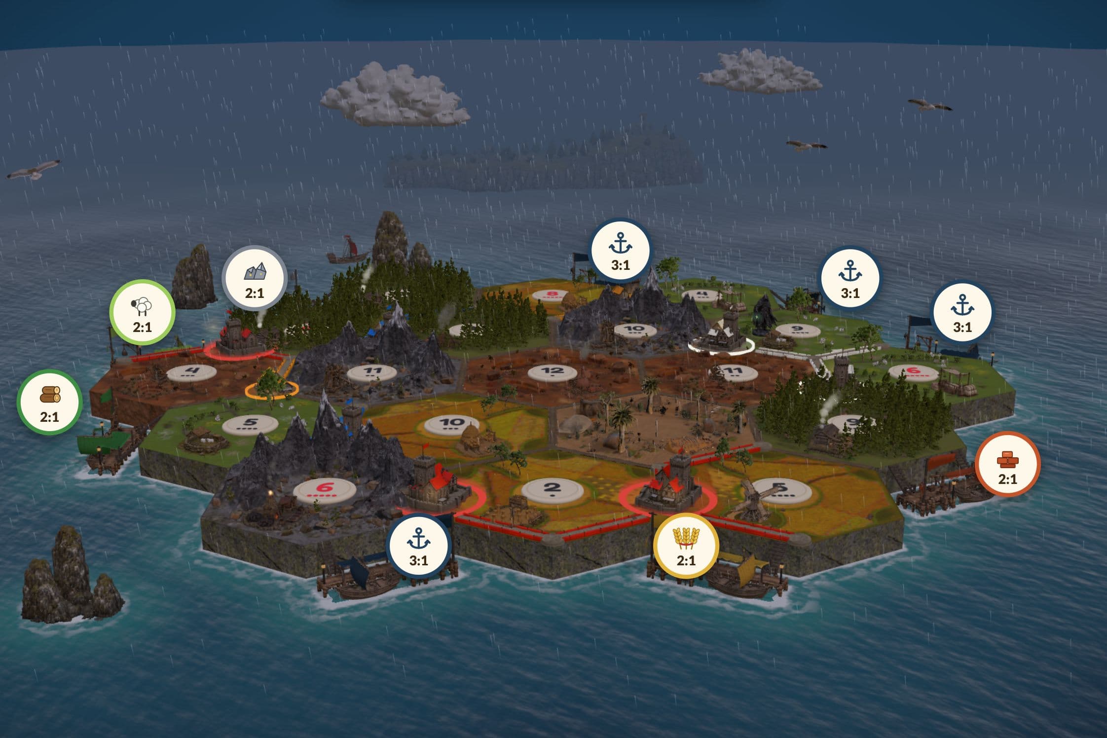 Rain over the island